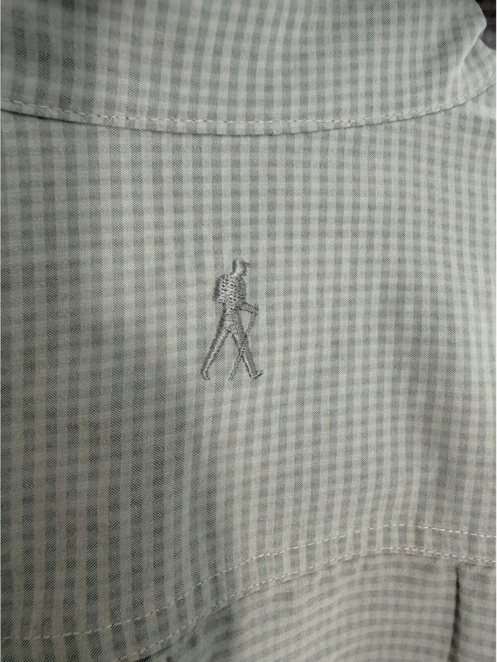 Royal Robbins Gray Textured Short Sleeve Button Front Shirt Size L Modal Blend - Picture 4 of 5